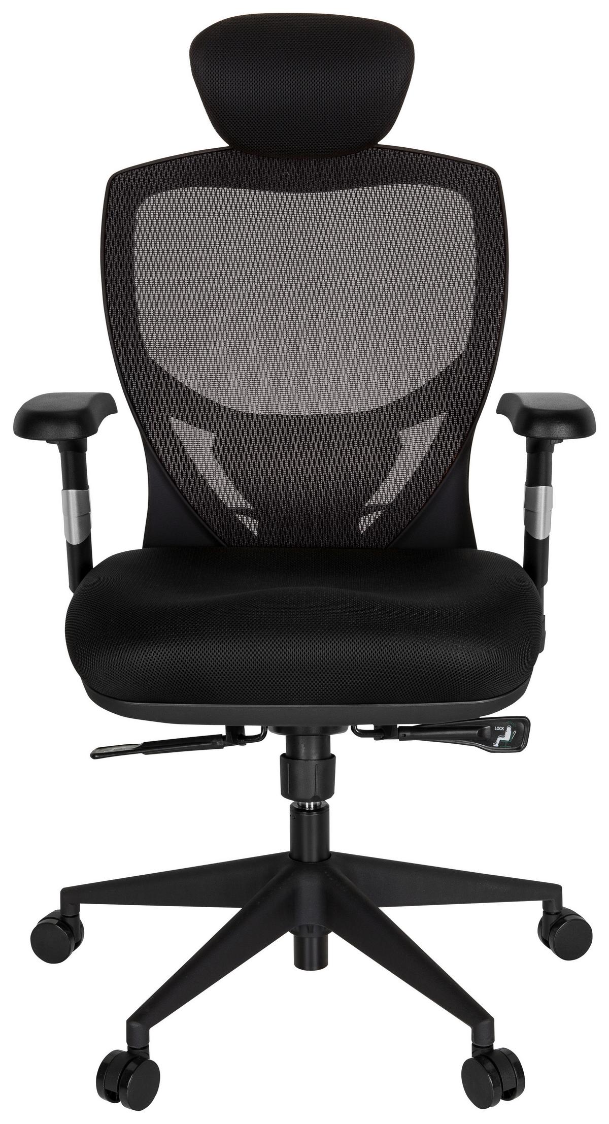 Pisarniški Stol Venus Base, Temno Siva, Črna - temno siva/črna, Basics, umetna masa/tekstil (66/117/65cm) - MID.YOU