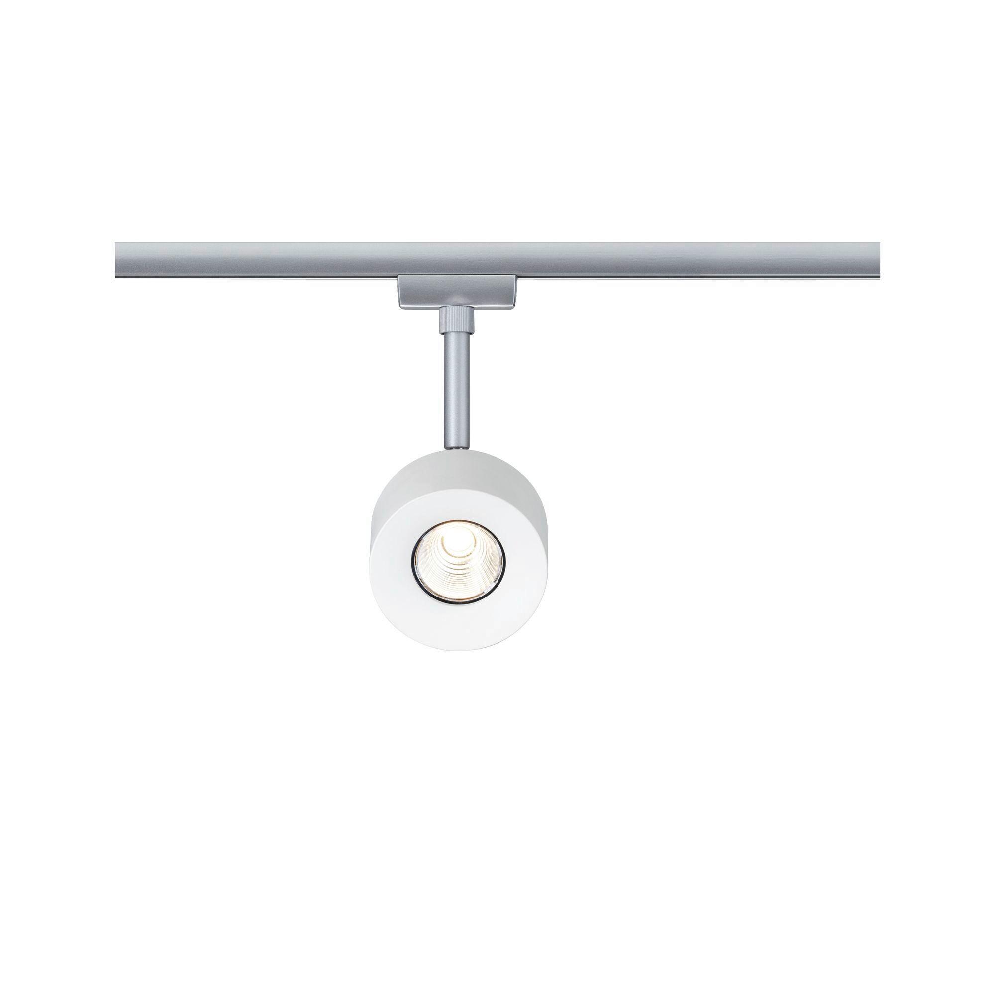 Schienensystem-Strahler Spot Focus in Weiß/Chrom max. 4 W - Chromfarben/Weiß, Basics, Kunststoff/Metall (8,6/19,7cm) - Paulmann