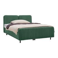 Boxbett Livetto Grün ca. 180x200cm - Schwarz/Grün, KONVENTIONELL, Holz/Textil (180/200cm) - Mömax