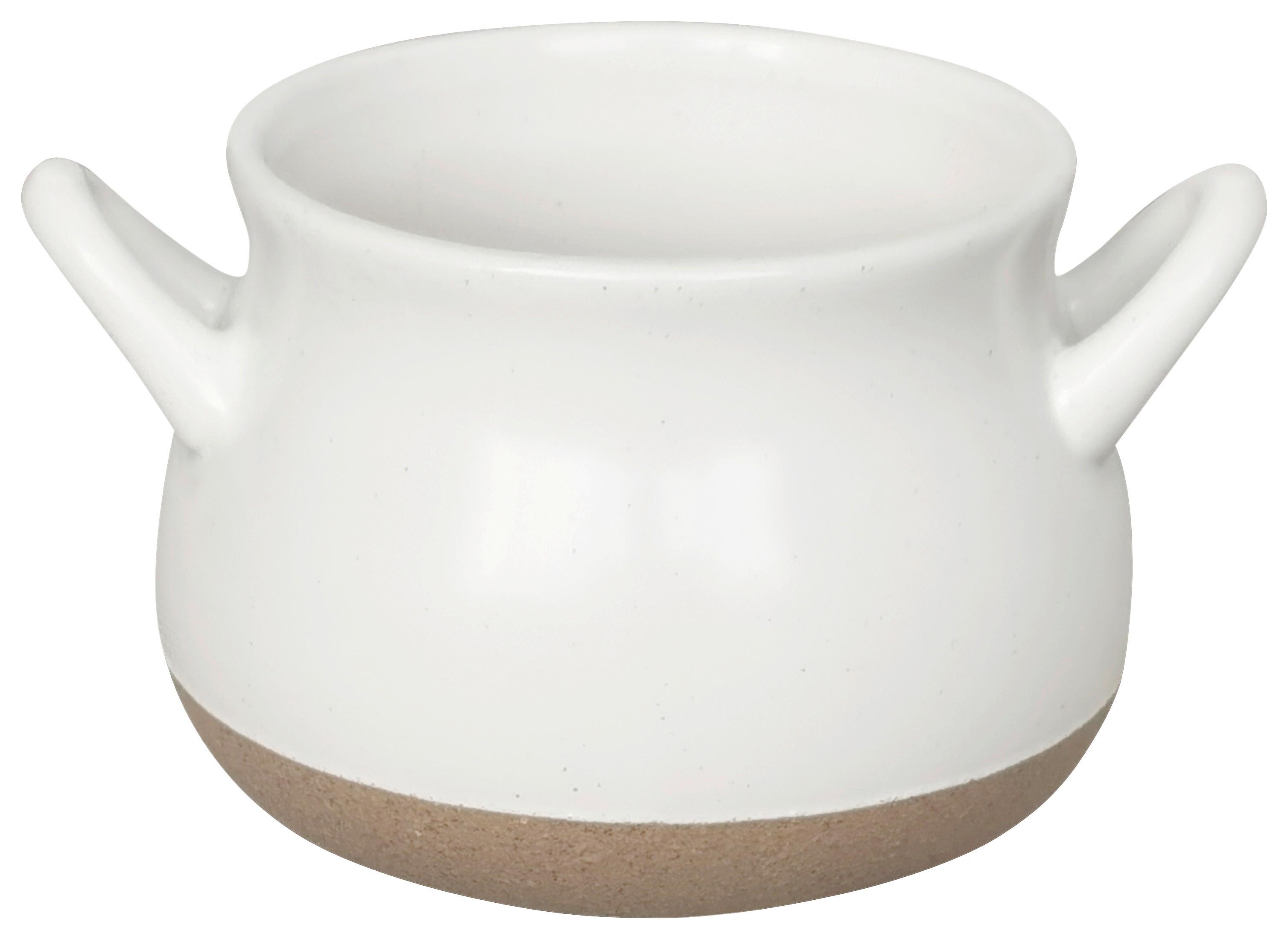 Suppenteller Emilia Ø ca. 9,5cm - Weiß, ROMANTIK / LANDHAUS, Keramik (9,5/7,5cm) - Zandiara