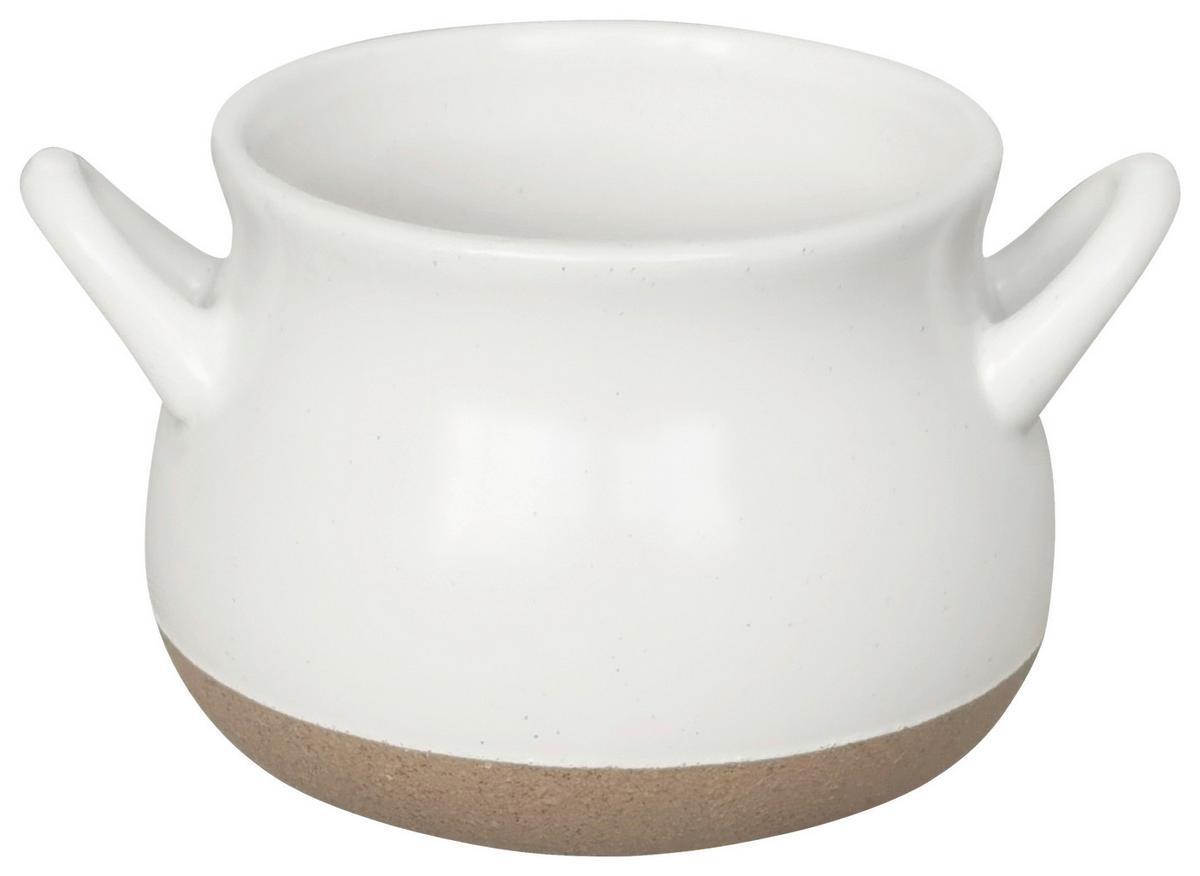 Suppenteller Emilia Ø ca. 9,5cm - Weiß, ROMANTIK / LANDHAUS, Keramik (9,5/7,5cm) - Zandiara