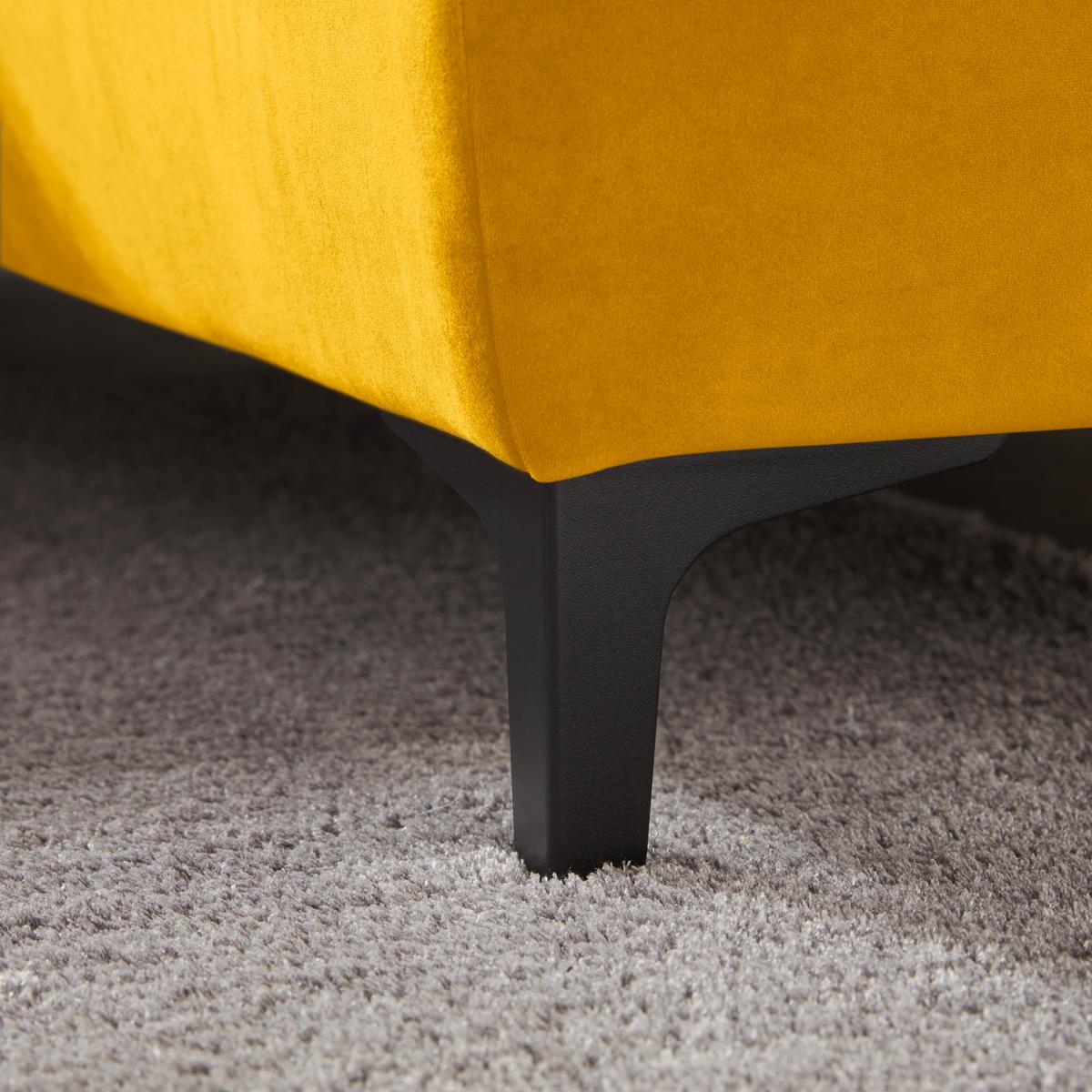 Ecksofa Emma rechts Gelb - Gelb/Schwarz, MODERN, Textil (301/210cm) - Premium Living