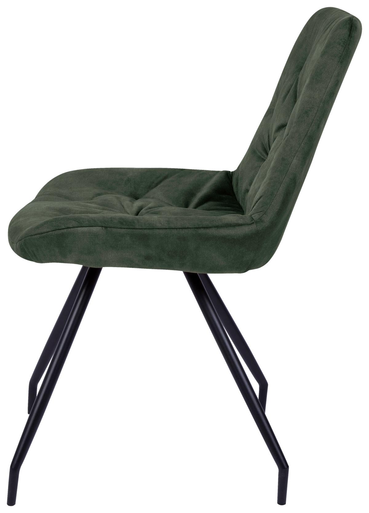 KRZESŁO ULI - czarny/kolor złoty, Design, metal/tkanina (51/88/66cm) - Novel