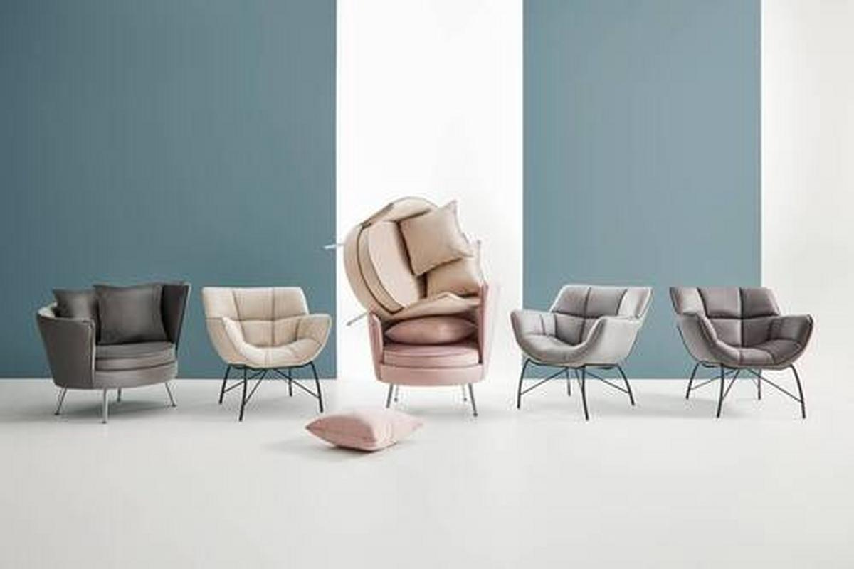 Sessel Cherie Dunkelgrau Samt - Chromfarben/Dunkelgrau, MODERN, Textil/Metall (87/83/85cm) - Bessagi Home