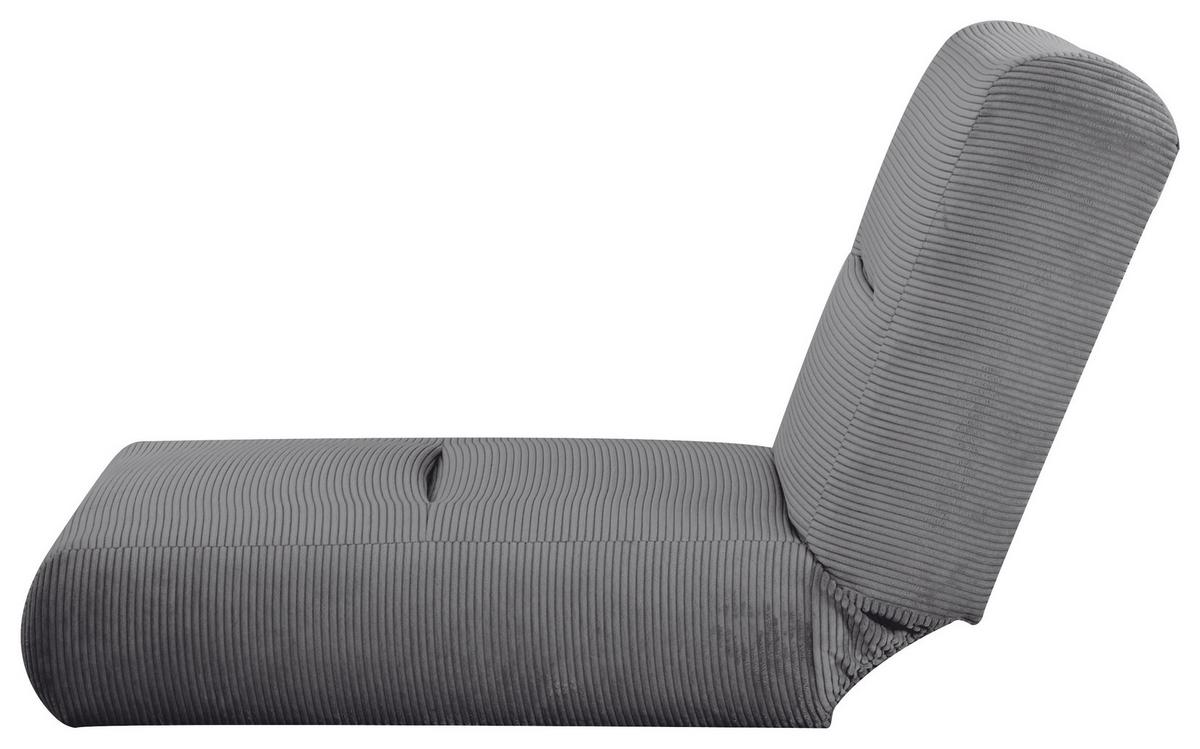 Fotelj Luna, Siva, Funkcija Ležišča - siva, Design, tekstil (81/88/160cm) - Livetastic