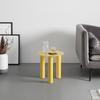 TABLE D'APPOINT LARGO -TREND- - jaune, LIFESTYLE, verre/bois (40/40cm) - Premium Living
