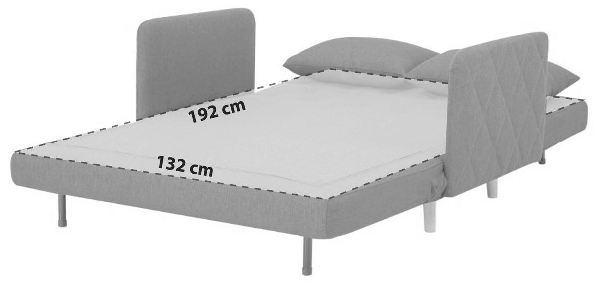 Zofa S Posteljno Funkcijo Dorry, Črna - črna/naravne barve, Moderno, tekstil/les (132/81/90cm)