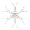 LED-TAKLAMPA WILMA - vit, Modern, metall/plast (60/60/8,5cm) - Mömax