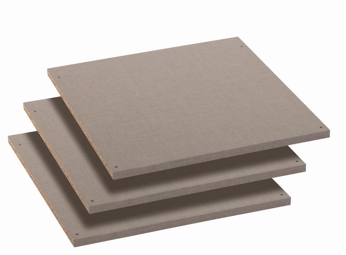 Set Polica Universal - siva, drvni materijal (43/1.6/45cm) - Modern Living