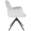 STOL MED ARMSTÖD LUCIA - grå/svart, Lifestyle, metall/textil (62/90/64cm) - Premium Living