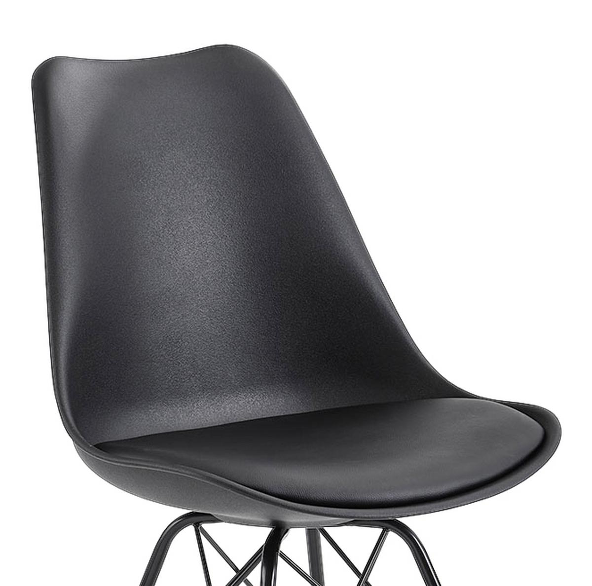 Set Stolov Esszimmerstuhl - črna, Moderno, kovina/tekstil (48/86/58cm) - MID.YOU