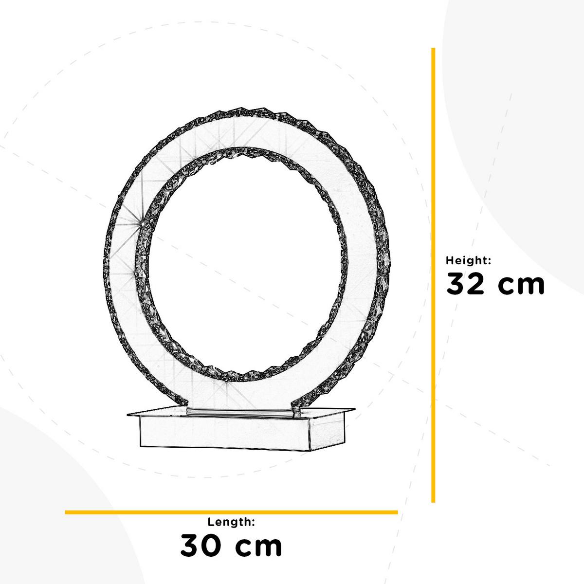 Led Asztali Lámpa 4809/lg - krómszínű, Design, fém (30/32cm)