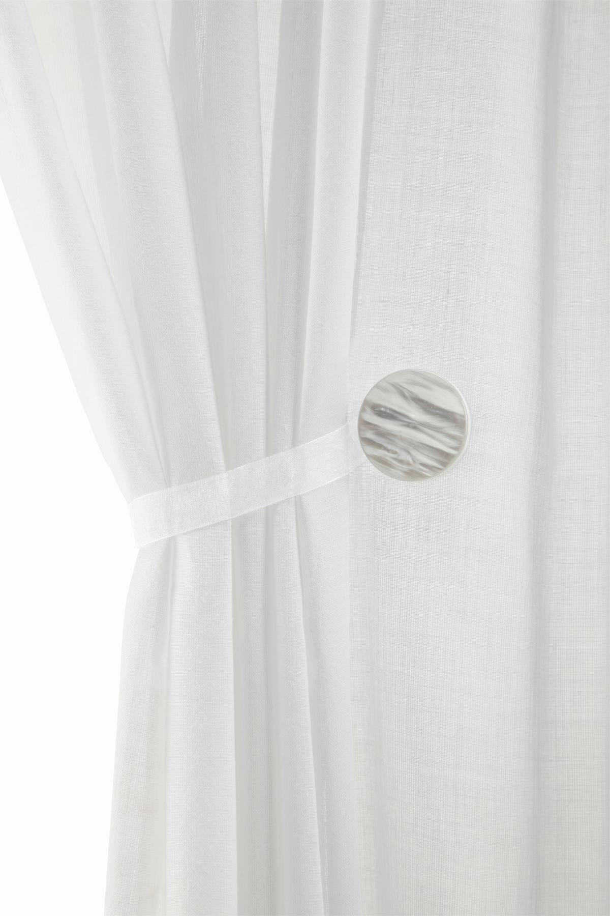 Dekoclip Perlmutt Weiß, 2-teilig - Perlmutt, Kunststoff (4cm) - Mömax