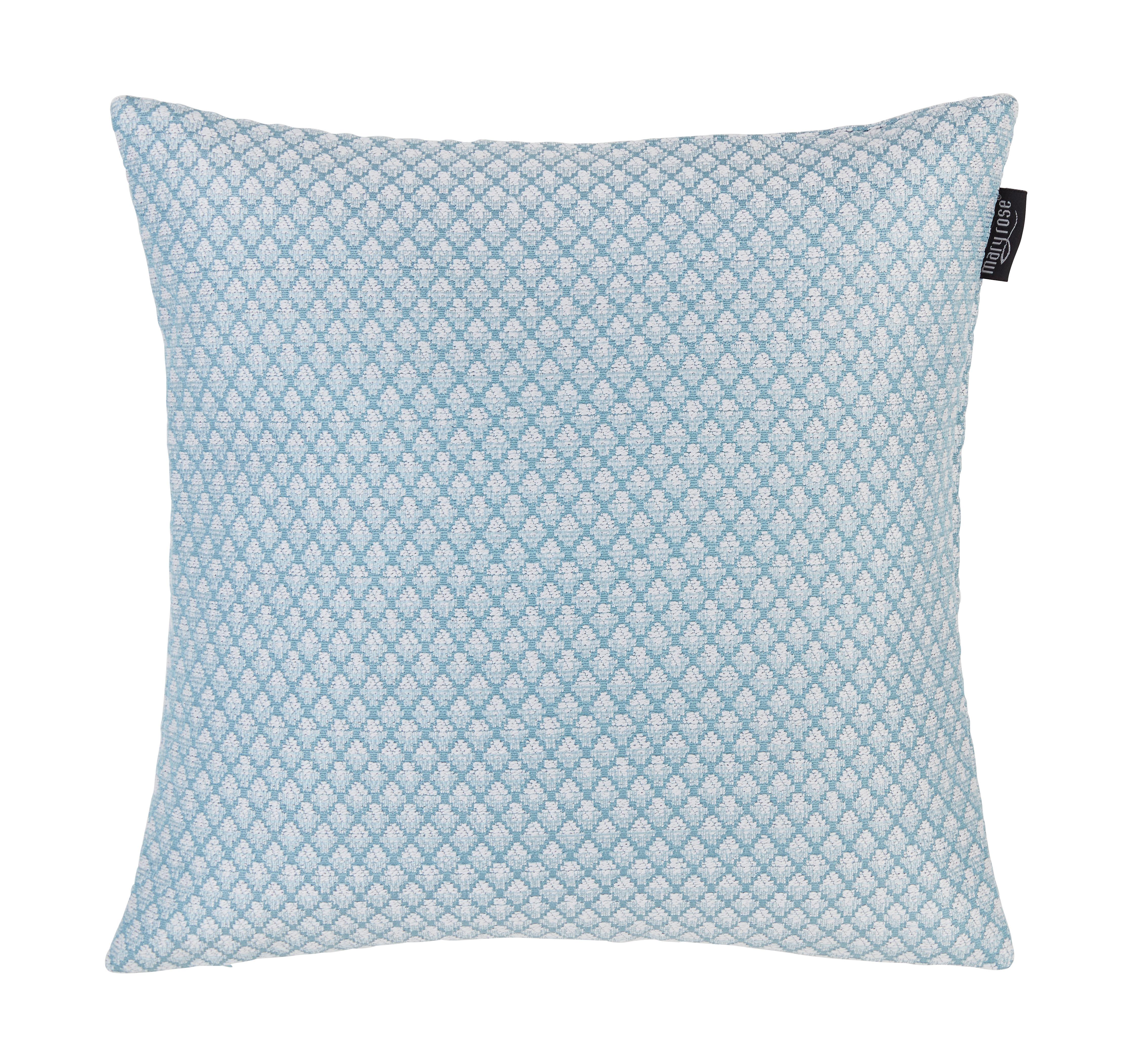 Zierkissen Bella in Weiß/Petrol ca. 40x40cm - Petrol/Weiß, MODERN, Textil (40/40cm) - Mary's