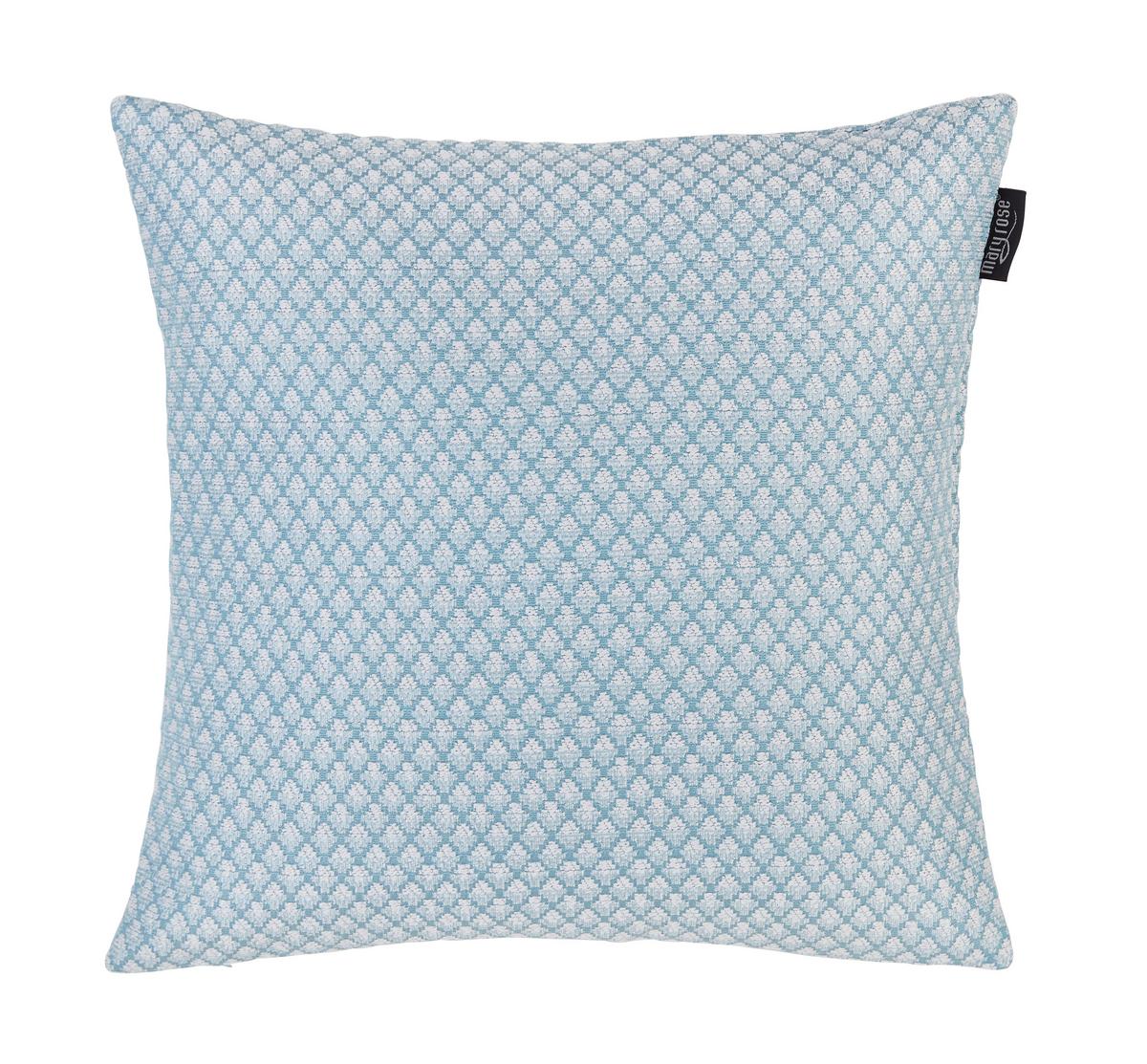 Zierkissen Bella in Weiß/Petrol ca. 40x40cm - Petrol/Weiß, MODERN, Textil (40/40cm) - Mary's