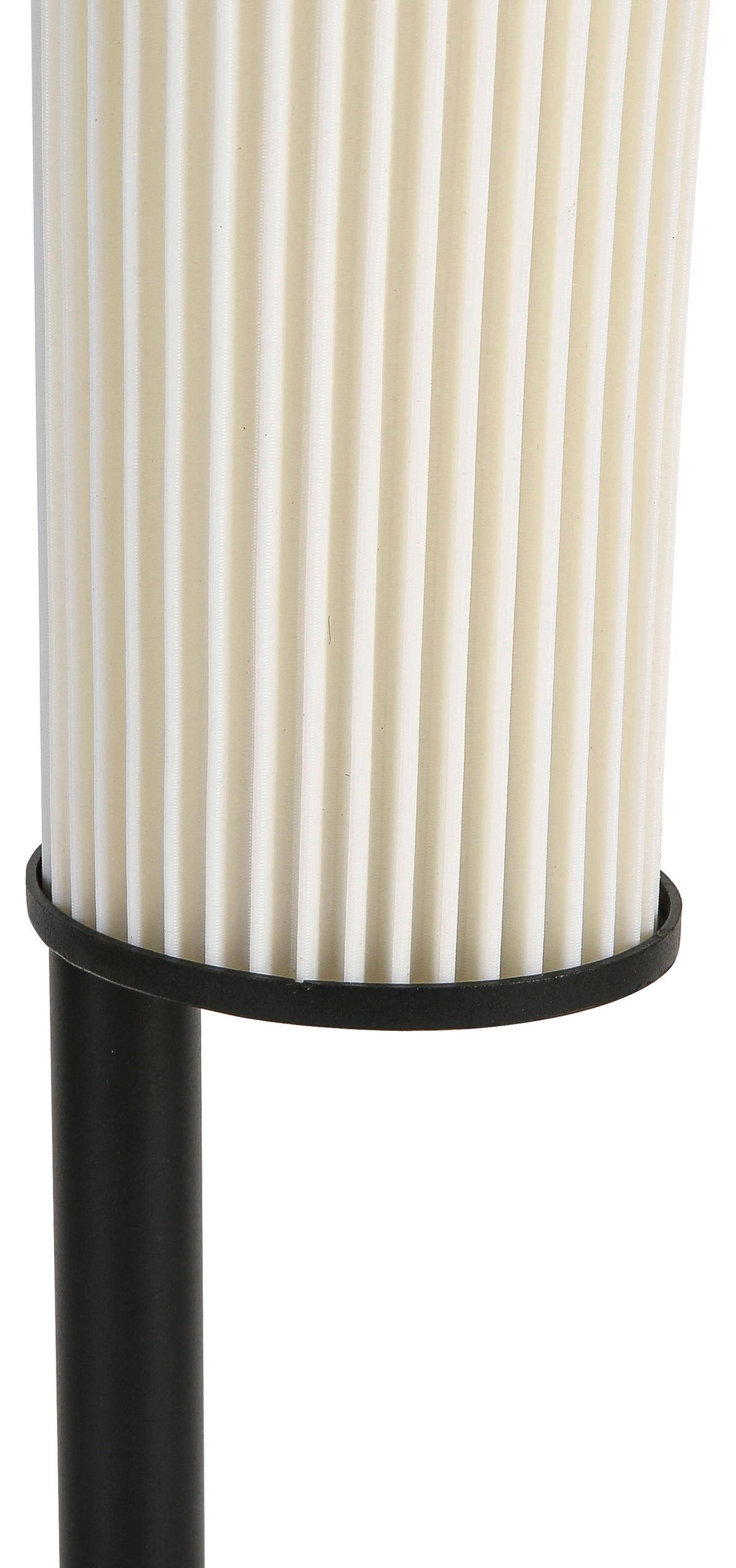 LED-Stehleuchte Laseri Schwarz/Weiß max. 24 Watt - Weiss/Schwarz, Konventionell, Kunststoff/Metall (26/19/148cm) - Mömax