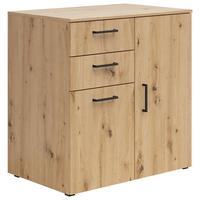 Kommode Multistauraum Eiche Artisan - Anthrazit/Schwarz, Modern, Holzwerkstoff/Kunststoff (80/83/52cm) - Premium Living