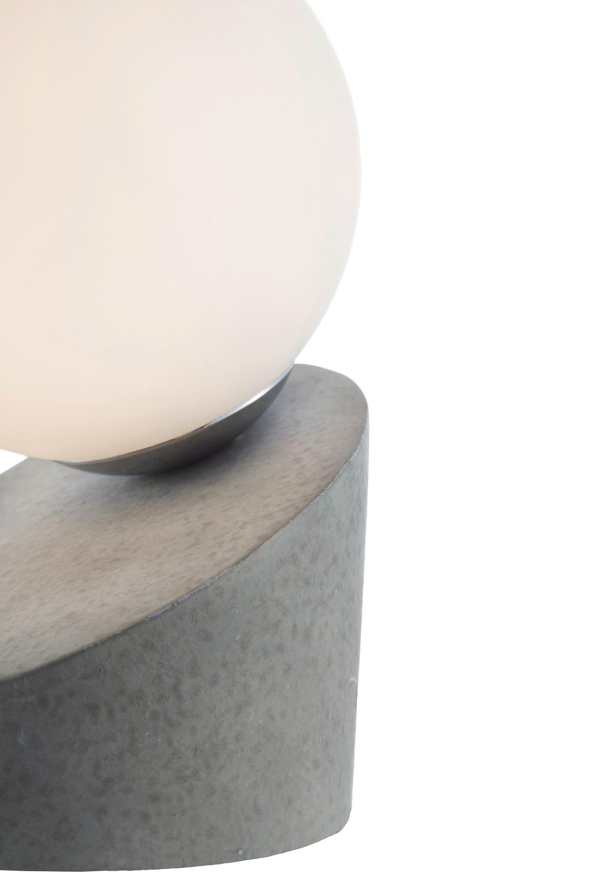 LED-TISCHLEUCHTE 503001486X ALISA - Weiss/Dunkelgrau, Design, Glas/Metall (10/16cm) - Novel