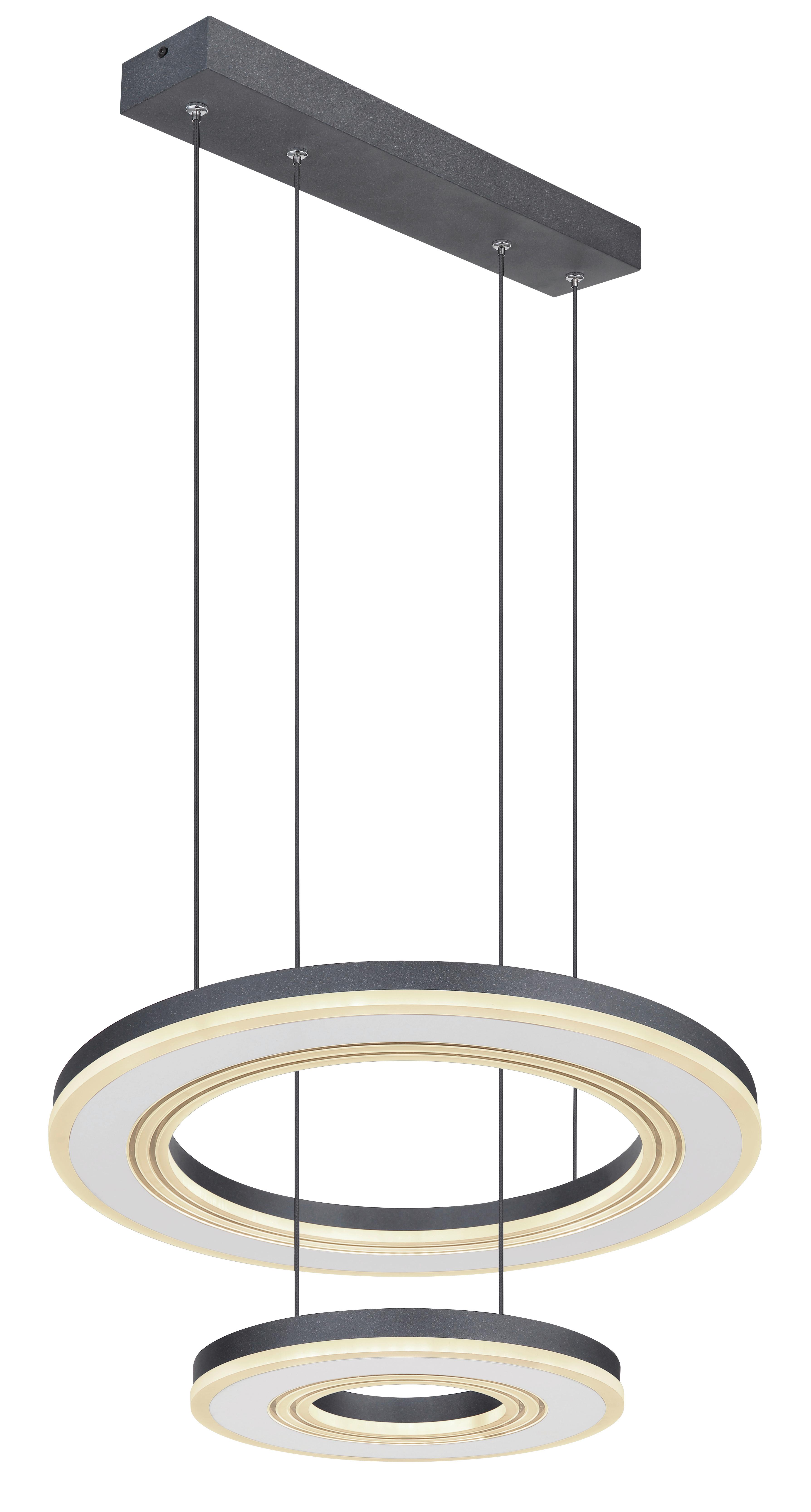 LED Függőlámpa 67191-50 Blasius - fekete/opál, Design, műanyag/fém (50/120cm)