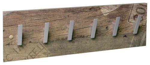 Hakenleiste "Danu" , eiche - Eichefarben, Basics, Holzwerkstoff (60/19,5/6cm) - MID.YOU