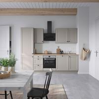 Küchenblock Cascada High m. Geräten Grau - Eiche dunkel/Schwarz, MODERN, Holzwerkstoff/Metall (270cm) - Nobilia