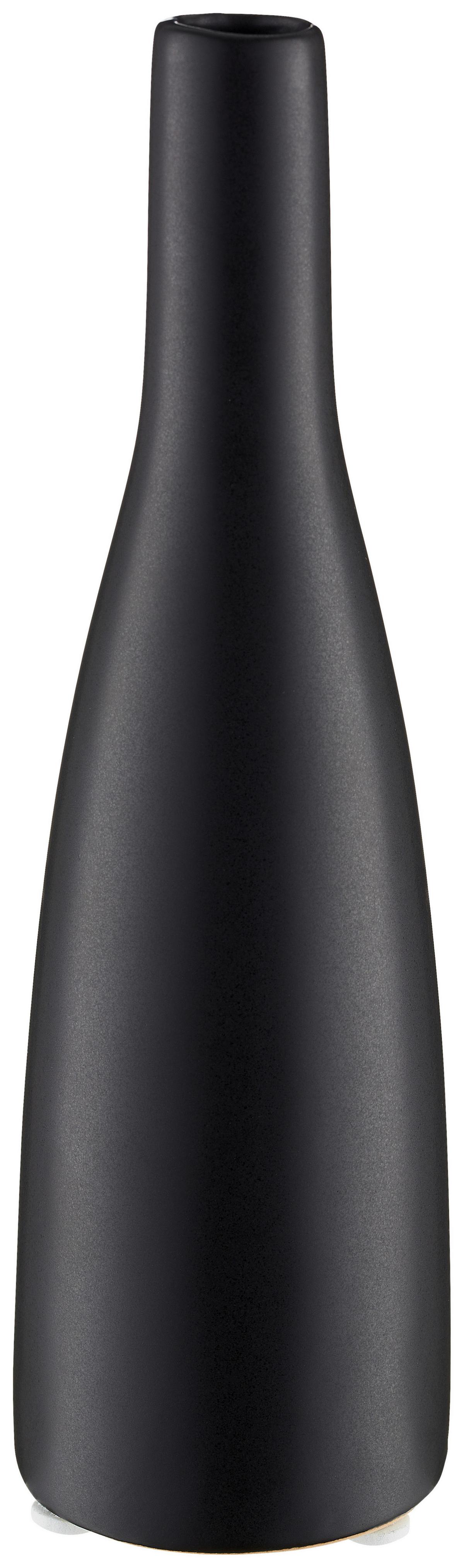 Vase Planico II Schwarz matt - Schwarz, Modern, Keramik (20,5cm) - Mömax
