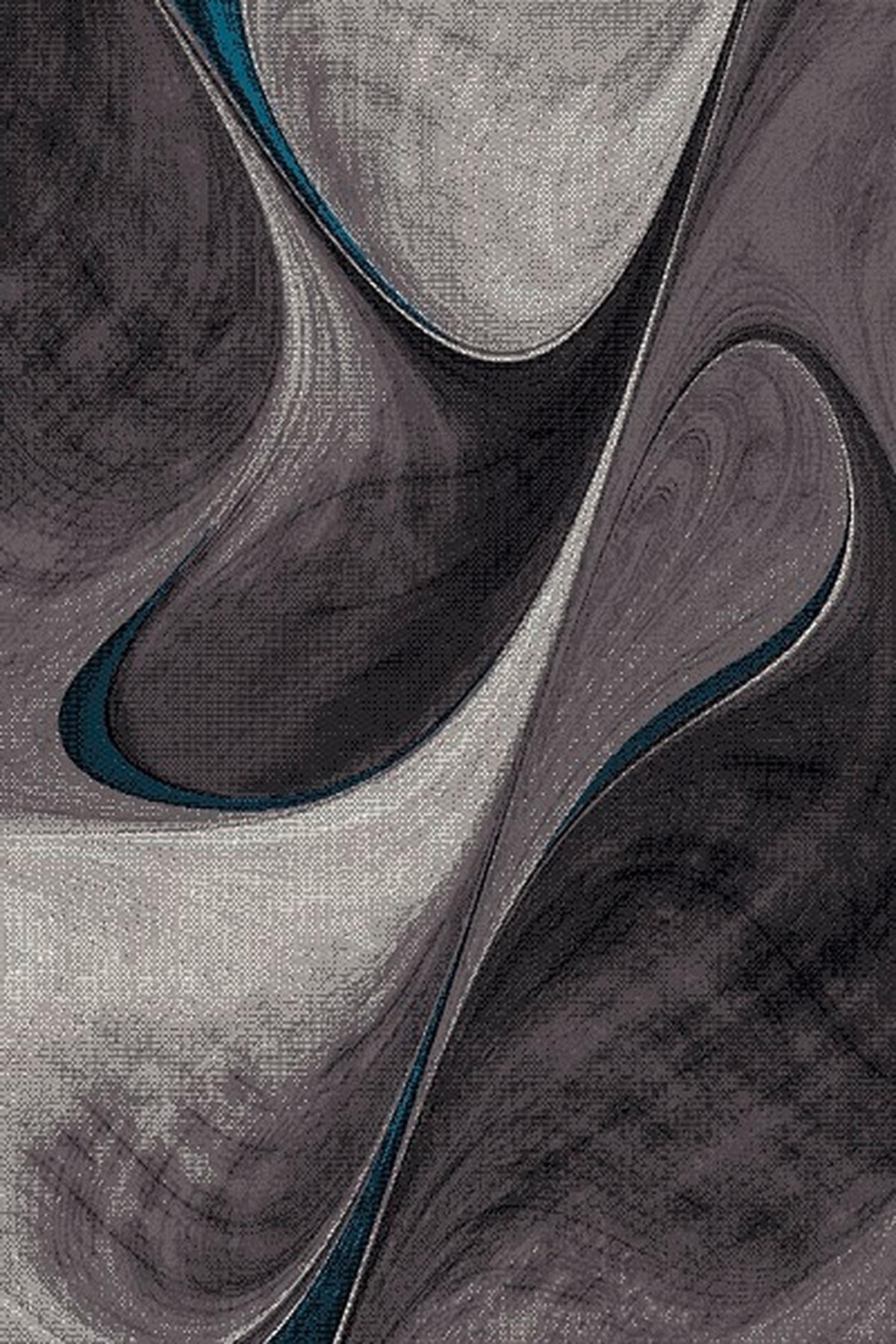 Webteppich Brilliance Blau/Grau ca. 80x150cm - Blau/Grau, KONVENTIONELL, Textil (80/150cm)