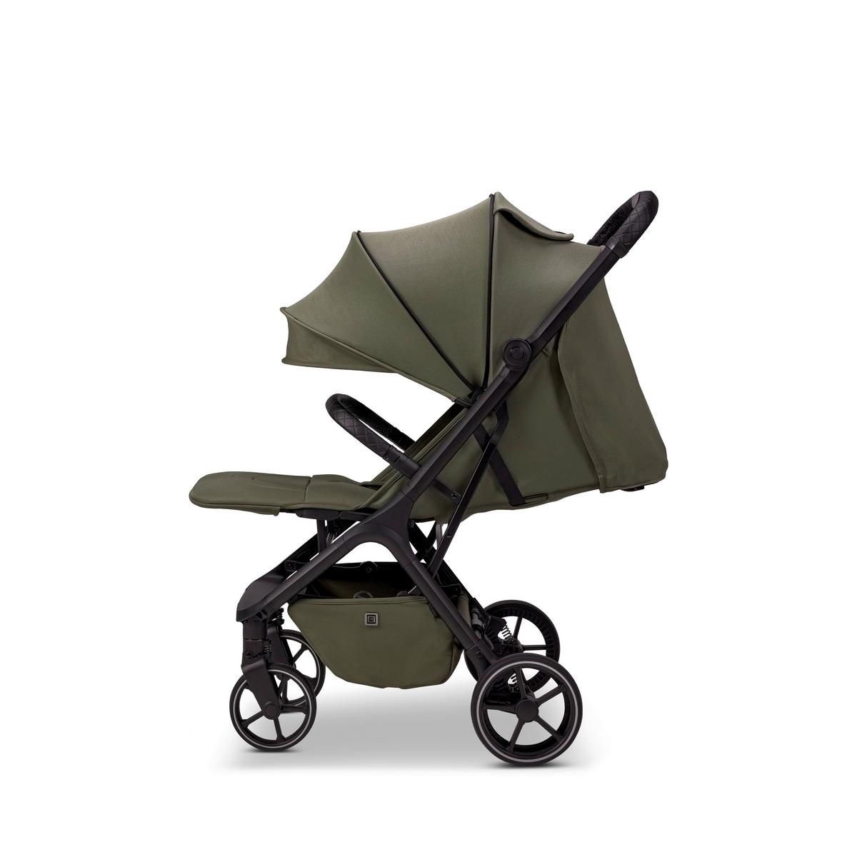 WÓZEK SPACEROWY ZOE+ - oliwkowa zieleń, Basics (80/50/103cm) - Moon