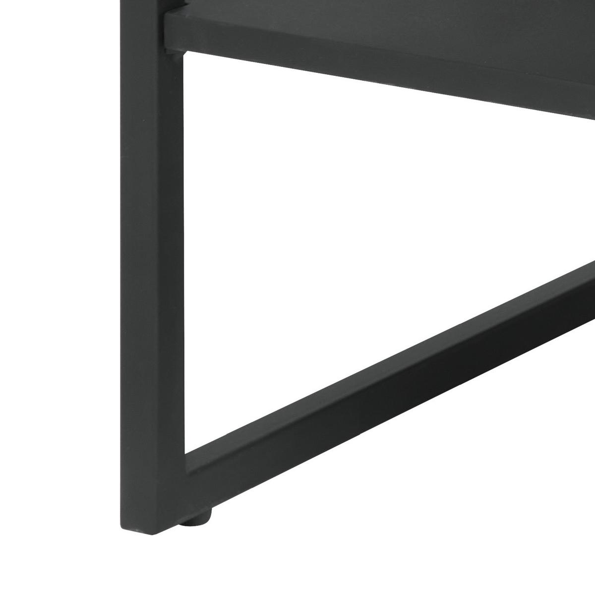 Klubska Miza Vermont 1, Hrast, Črna - črna/naravne barve, Moderno, kovina/leseni material (70/44/70cm)