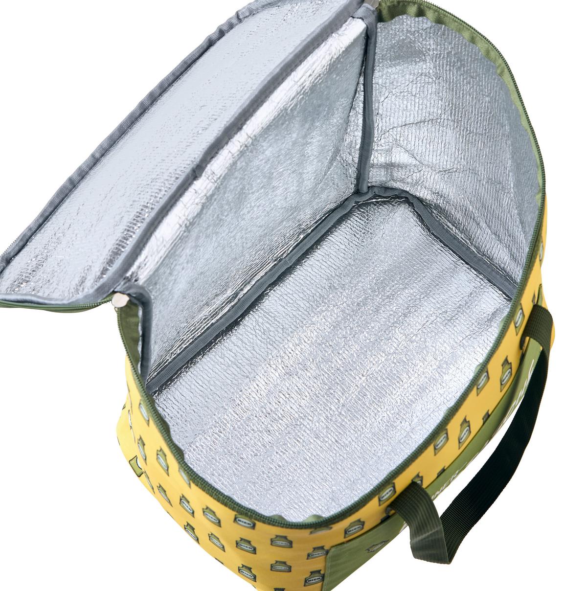 Kühltasche Betty Grün/Gelb/Weiß ca. 6l - Dunkelgrün/Hellgelb, KONVENTIONELL, Kunststoff (30,5/29/18cm) - Mömax