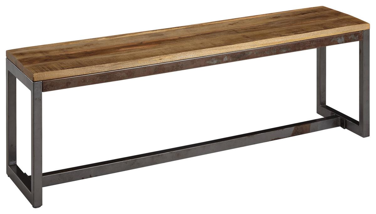 Klop Wl6.143 - črna/naravne barve, Konvencionalno, kovina/les (120/46/45cm) - MID.YOU