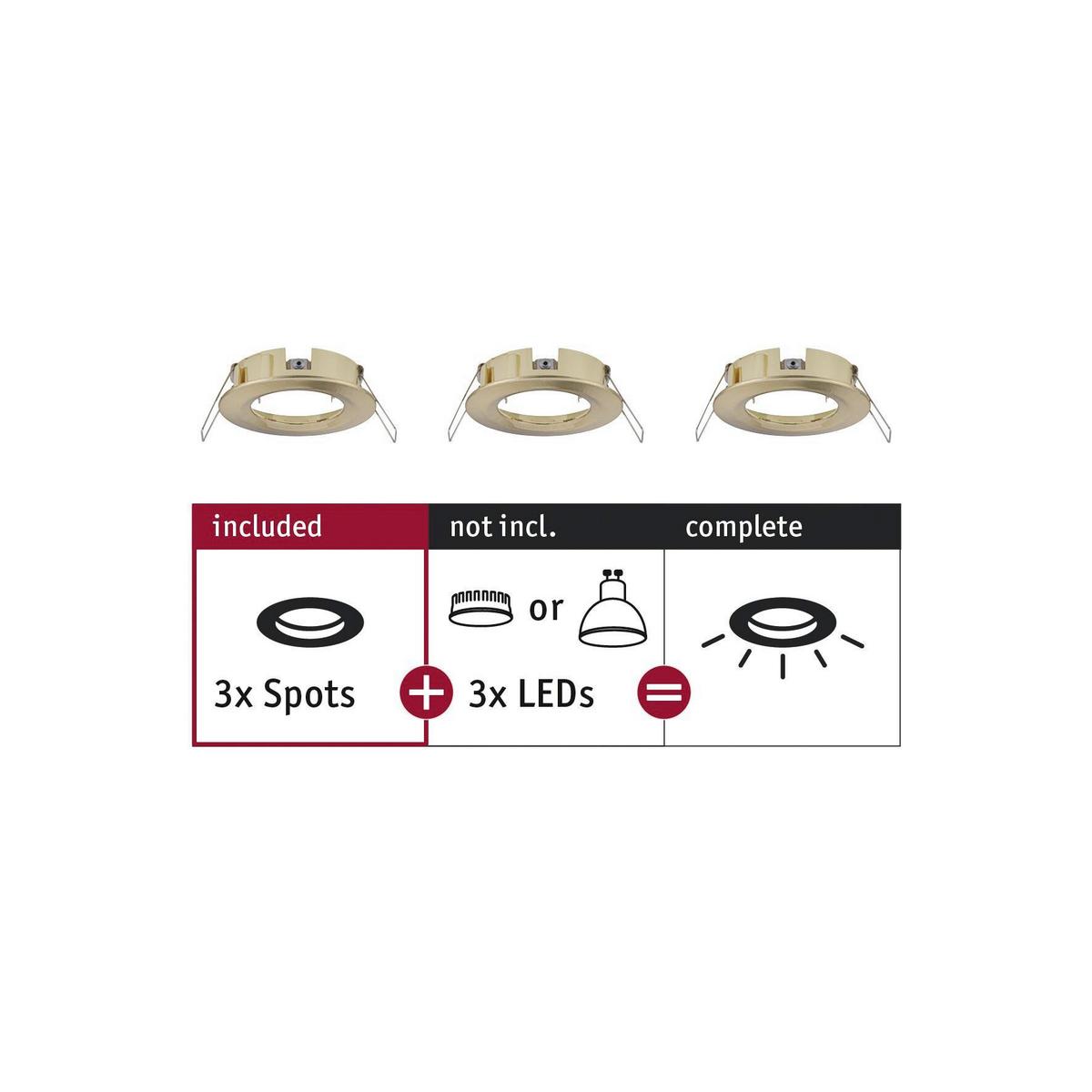 Deckenleuchte Choose! Spot Set max. 10 Watt, 3-teilig - Basics (8,4cm) - Paulmann