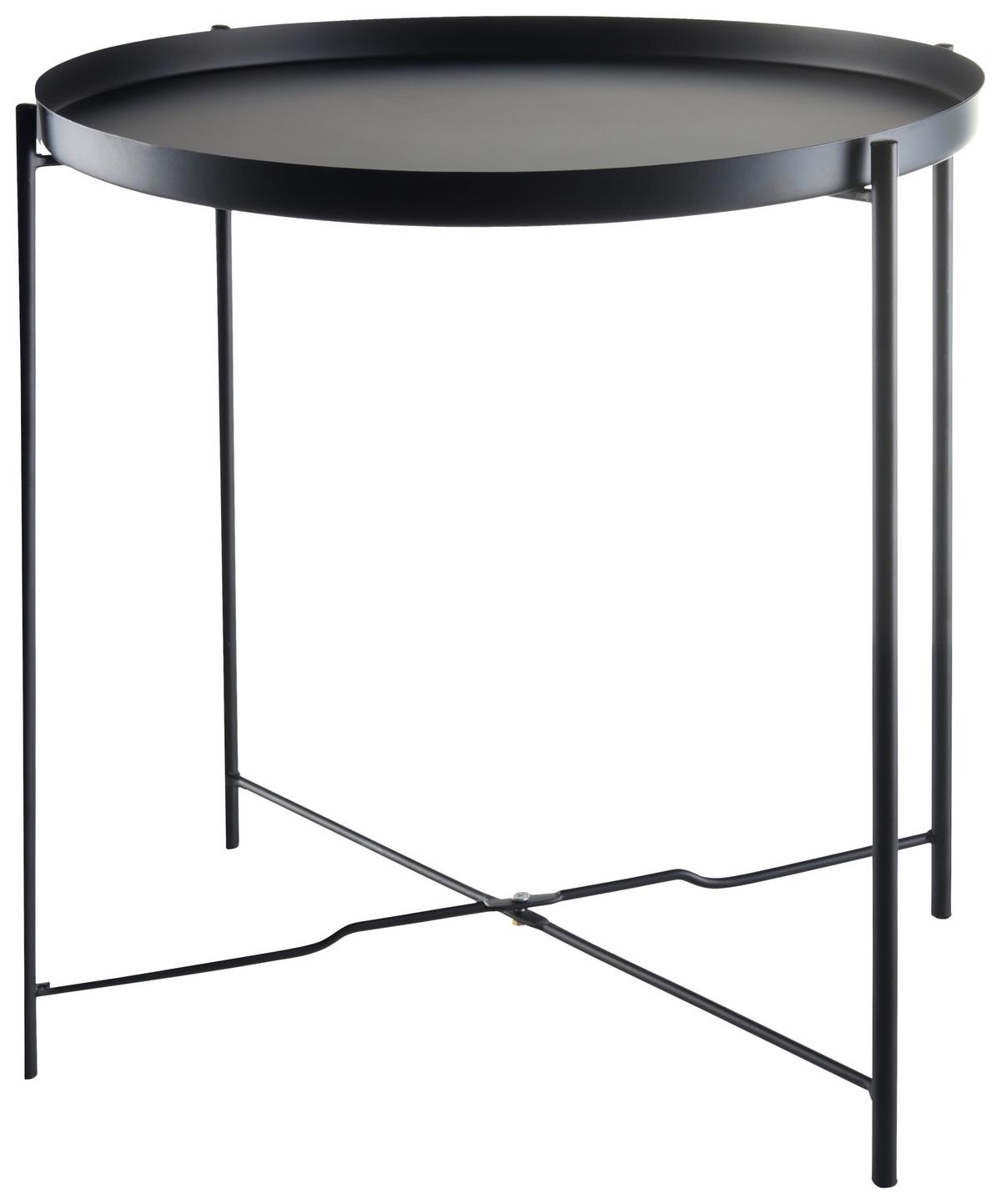 STOLIK BOCZNY HH-8339 BLACK - czarny, Basics, metal (41,5/41,5/43cm) - Ambia Home
