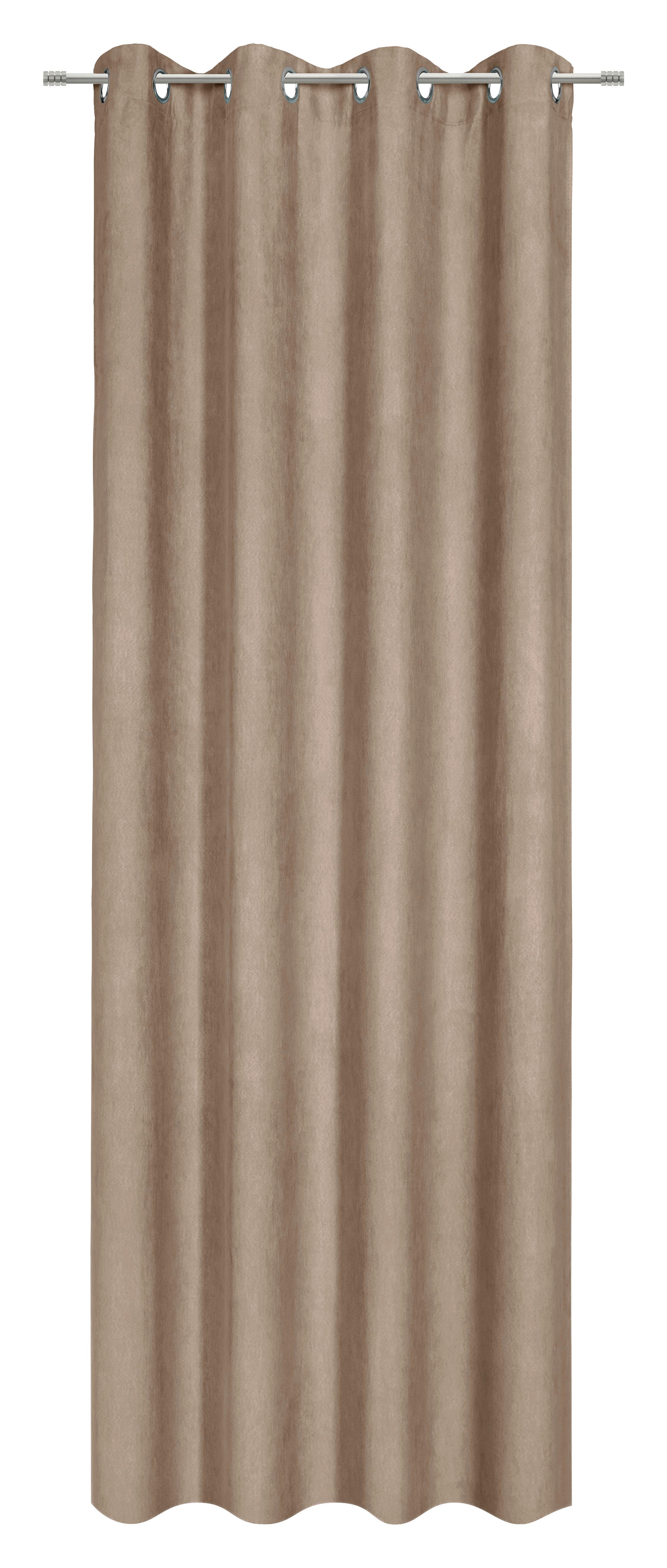 ÖLJETTLÄNGD VELOURS - ljusbrun, Klassisk, textil (140/245cm) - Mömax