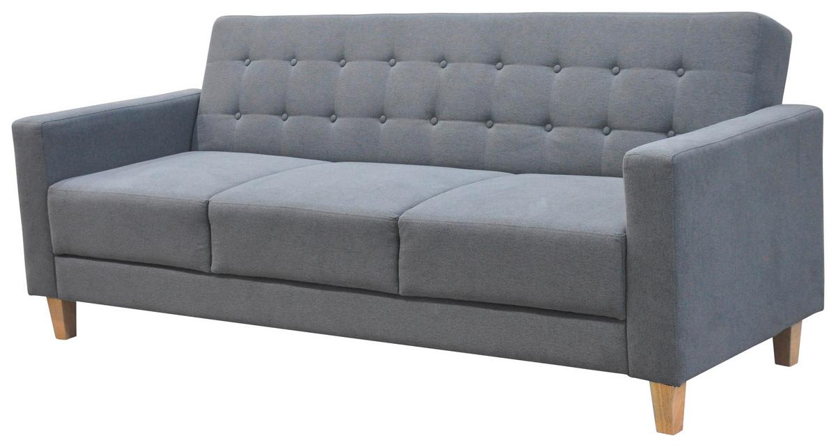 Zofa Levi, Siva, Ležišče - siva/naravne barve, Moderno, tekstil/les (208/85/88cm)