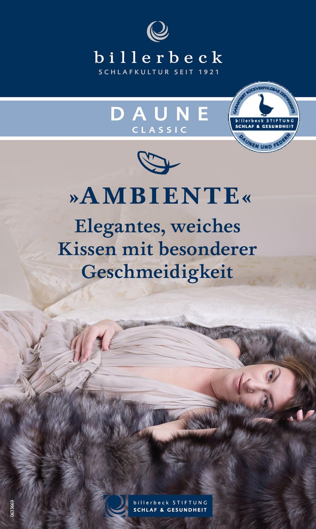 PODUSZKA 3-KOMOROWA AMBIENTE - biały, Basics, tkanina (80/80cm) - Billerbeck