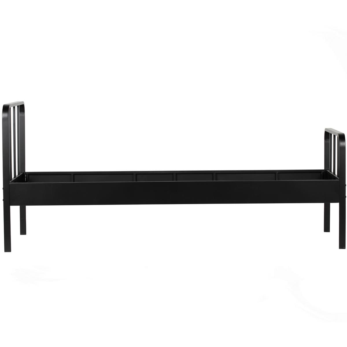 Metallbett Mees Schwarz ca. 90x200 cm - Schwarz, Basics, Metall (90/200cm) - MID.YOU