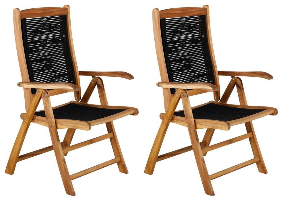 Gartenstuhl 2er-Set Peter ca. 57x104x68 cm Akazie massiv - KONVENTIONELL, Holz (57/104/68cm) - Gardenson