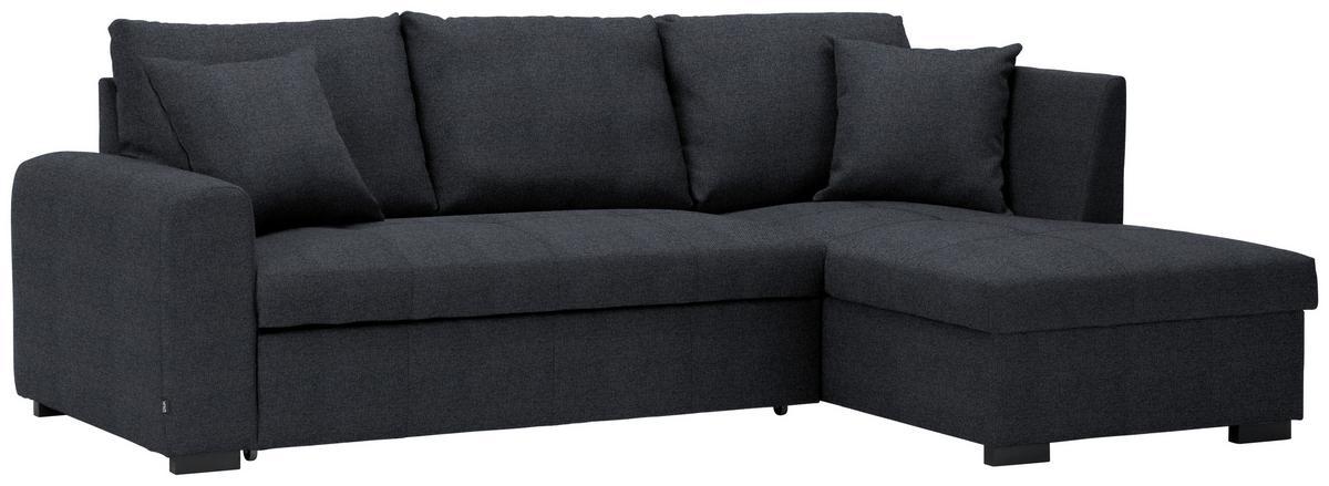 NAROŻNIK BILL - ciemnoszary/czarny, Design, tworzywo sztuczne/tkanina (238/158cm) - Xora