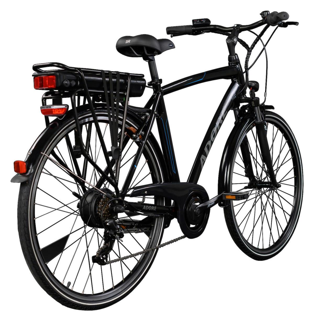 Elektrofahrrad Alu-city Herren Adore 28" 113e - Schwarz, Design, Metall - Atrigo
