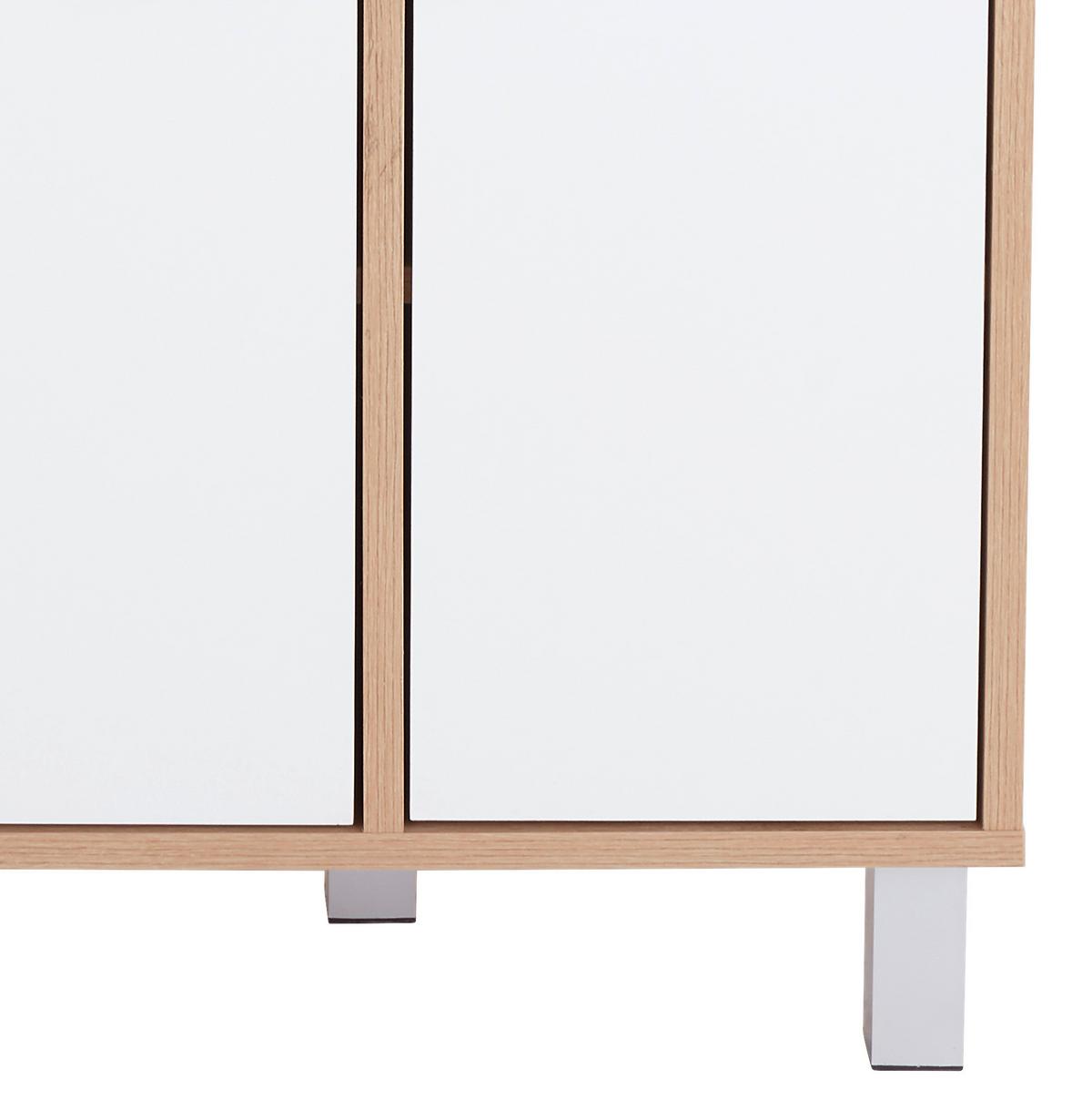 Regal Box - bijela/boje hrasta, Moderno, drvni materijal/plastika (75/205/40cm) - Modern Living