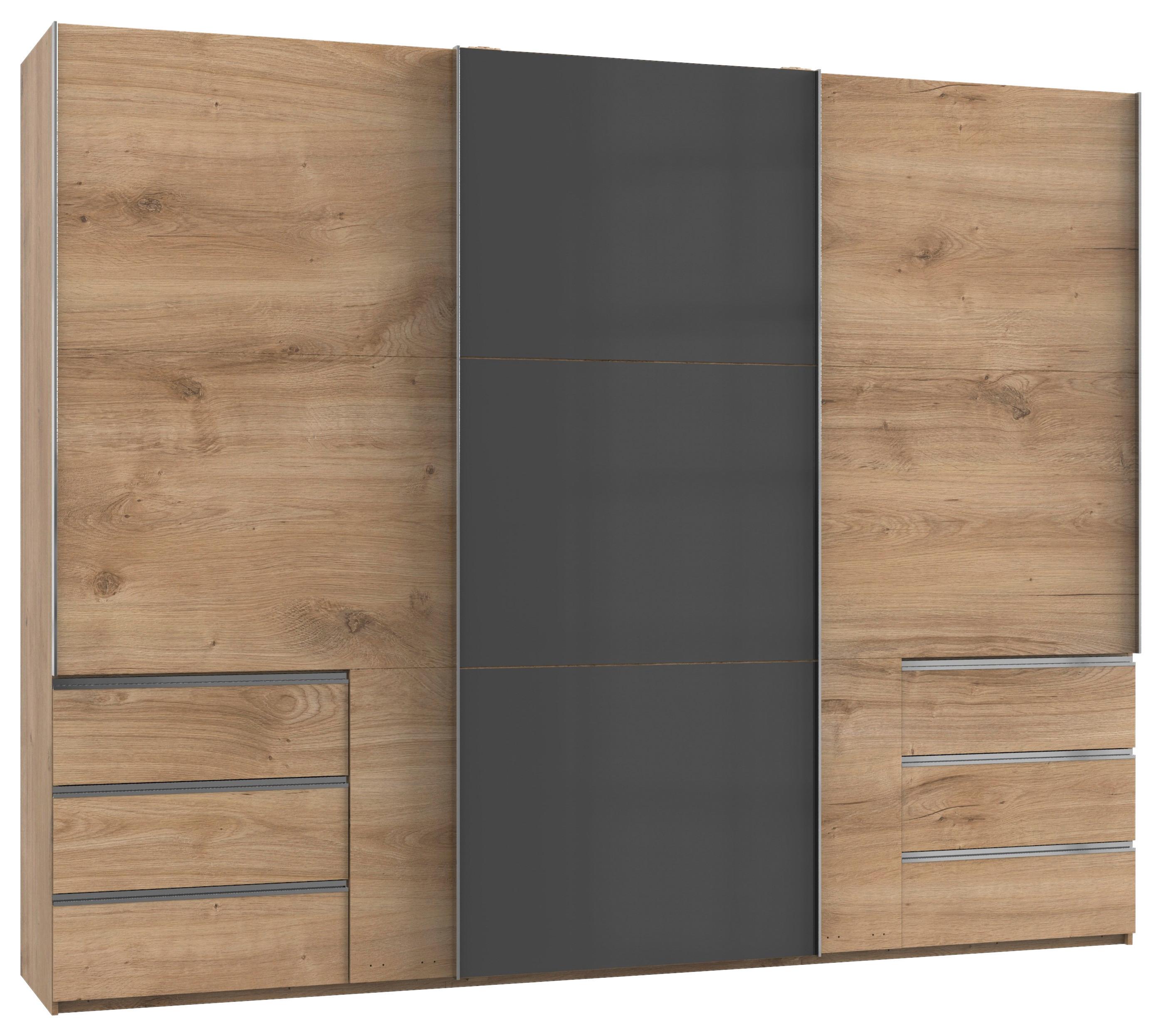 Ormar S Kliznim Vratima Level 36c - siva/boje hrasta, Moderno, drvni materijal (300/236/65cm) - Modern Living