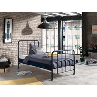 Kinder-/Juniorbett Bronxx ca. 90x200 cm Blau Matt - Blau, MODERN, Holz/Metall (90/200cm) - MID.YOU