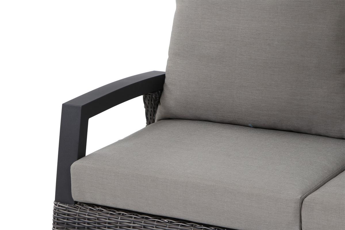 Loungegarnitur Corido 4-tlg. Grau - Grau, Basics, Keramik/Kunststoff (219/88/219cm) - Siena Garden