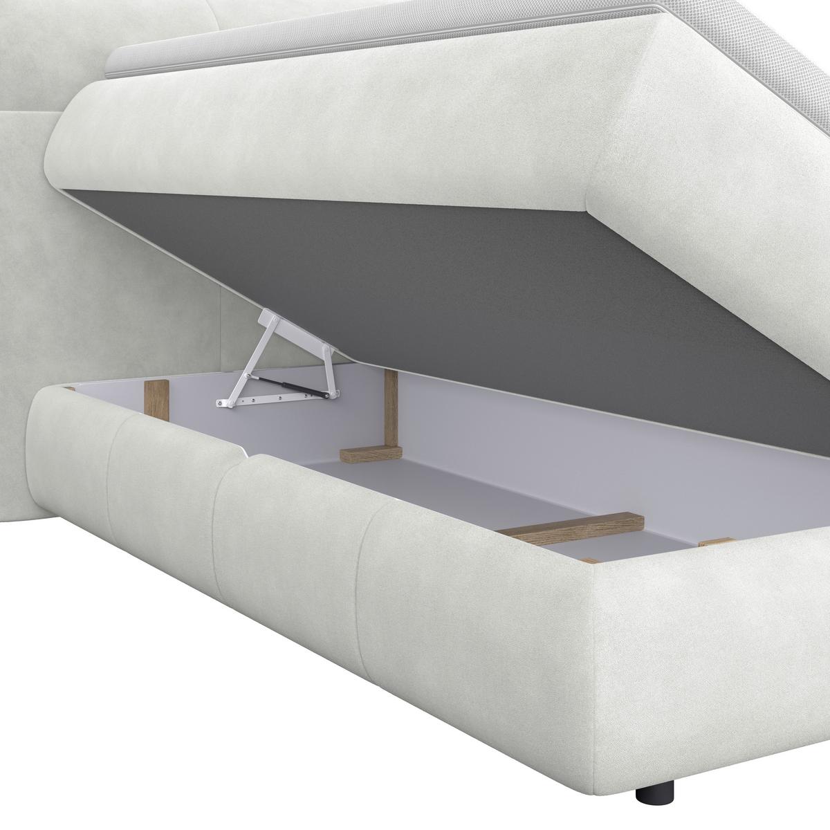 Boxspring Krevet Carmelo - crna/krem, Trend, tekstil/plastika (180/200cm) - Premium Living