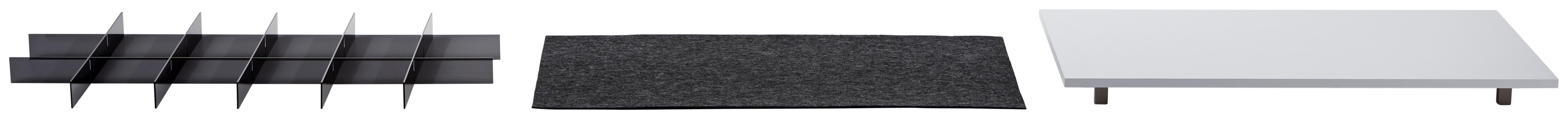 Schubkasteneinsatz "UNIT" aus Kunststoff in Anthrazit - Anthrazit, MODERN, Kunststoff (77,7/41/4,4cm) - Based