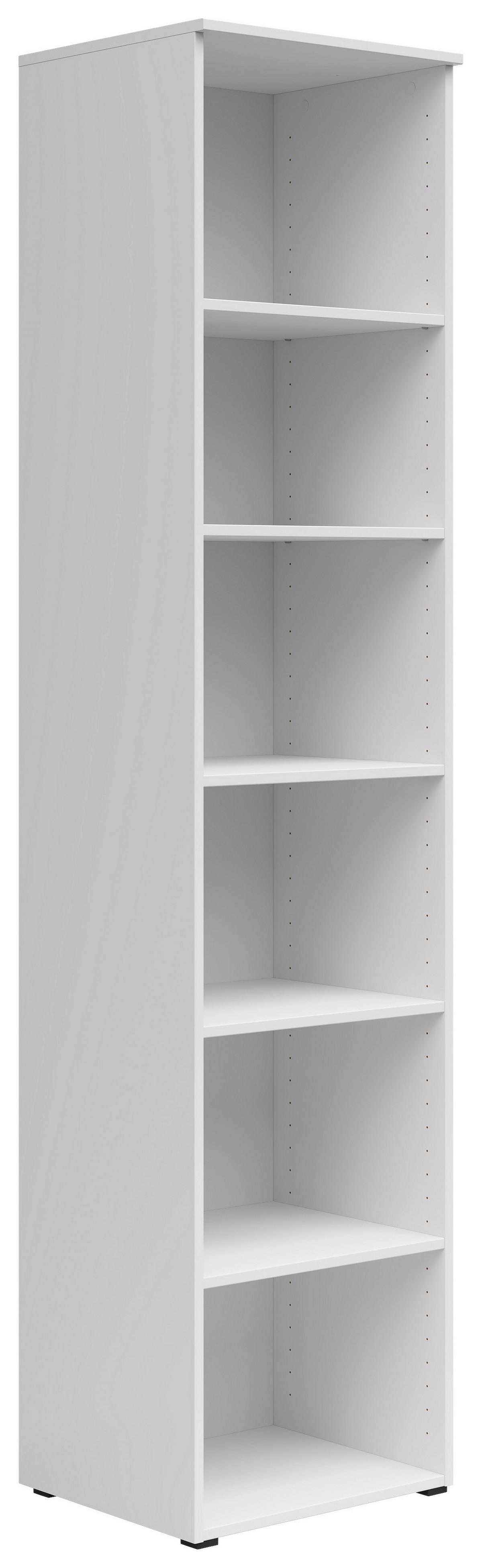 Regal Multistauraum - bela/antracit, Moderno, umetna masa/leseni material (45/195/40cm) - Premium Living