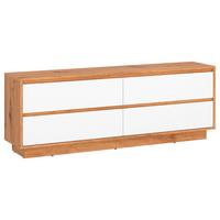 Tv-element Foggia, Barva Hrasta, Bela - črna/bela, Trend, umetna masa/leseni material (153,4/57/40cm)