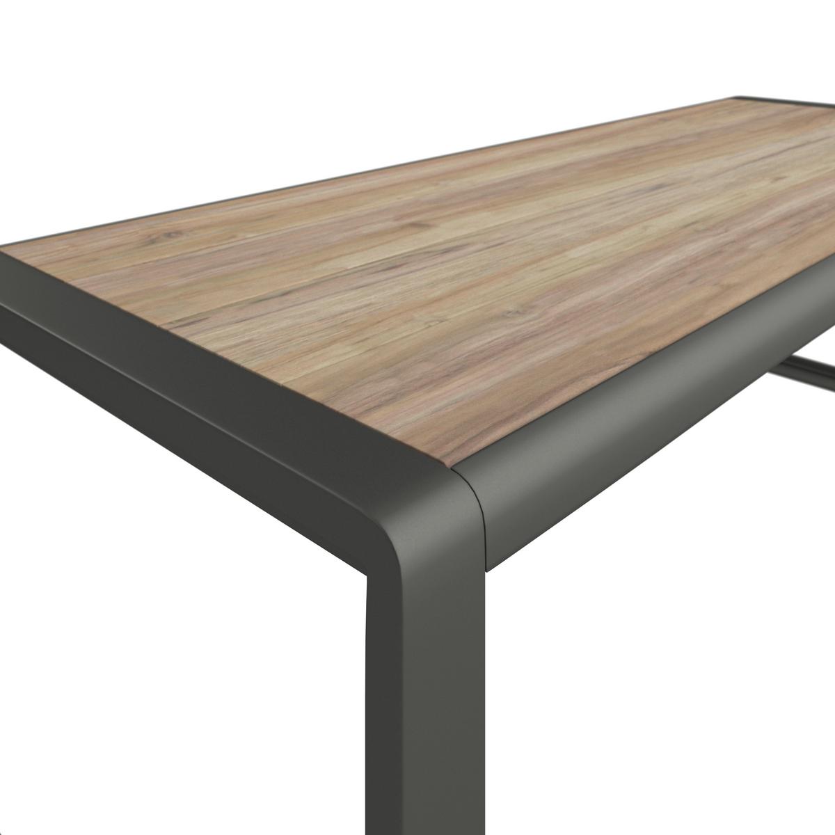 Gartengarnitur "Caroline", hell/dunkelgrau, Holz/Metall - Dunkelgrau, Modern, Holz/Metall (220/75/85cm) - Bessagi Garden