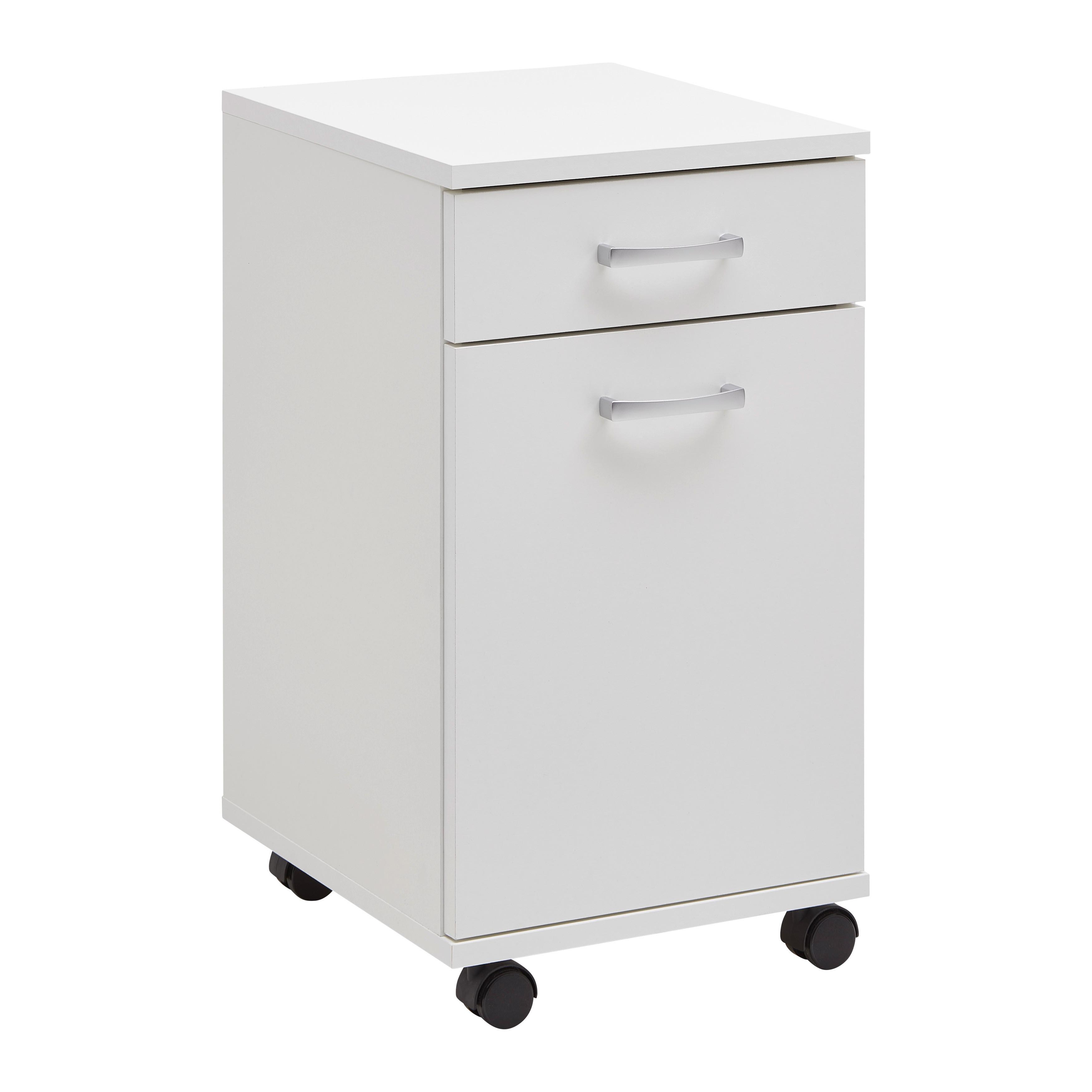 Rollcontainer Caorle in Weiß - Weiß, KONVENTIONELL, Holzwerkstoff/Kunststoff (33/59/38cm) - Mömax